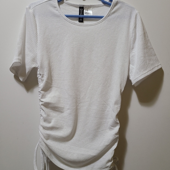 Ribbed side tie tshirt - Picture 1 of 1